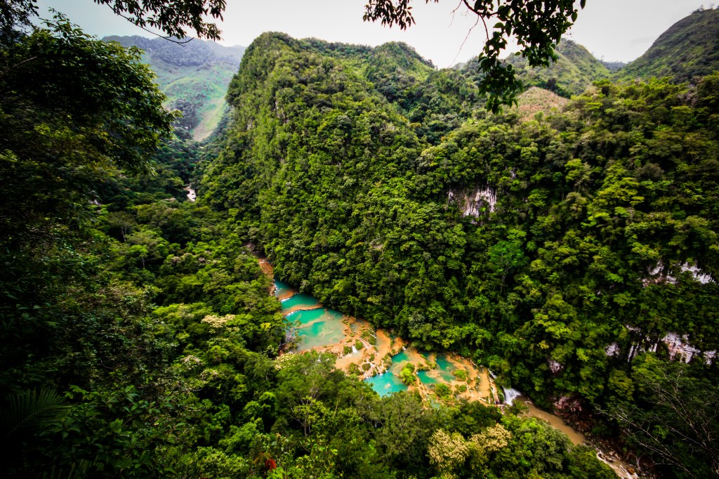Caving by candlelight in Semuc&nbsp;Champey